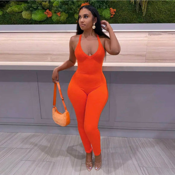 Orange burst jumpsuit